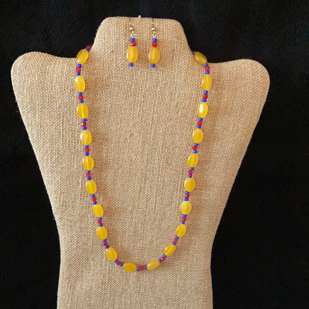 Pineapple Jade with red and purple accents